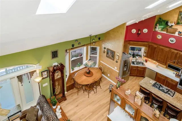 a bathroom with a sink double vanity and a mirror