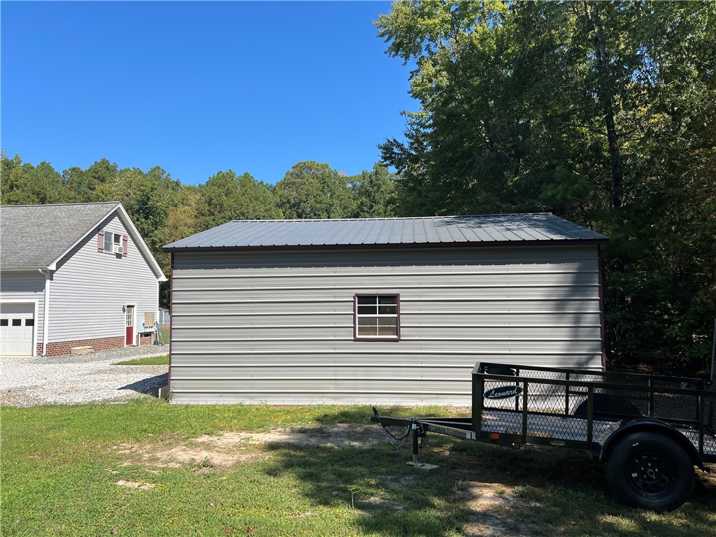1419 Mill Creek Road Wake, VA 23176 - Photo 15 of 49 Side View of the Detached Metal Garage