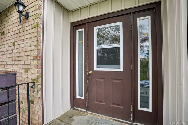 a view of front door of house