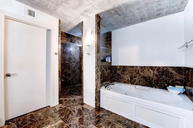 a close view of a shower in a room