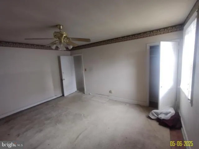 an empty room with a window