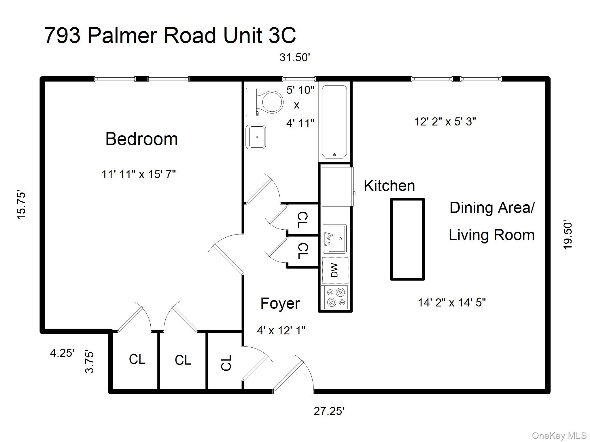 793 Palmer Road, Unit 3C Bronxville, NY 10708 - Photo 15 of 16 View of room layout