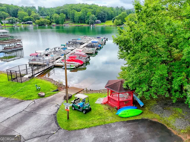 a lake view with a house and lake view