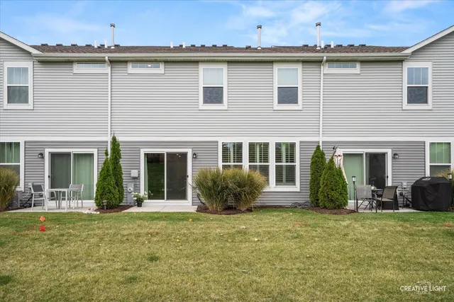 a view of a lake with a big yard