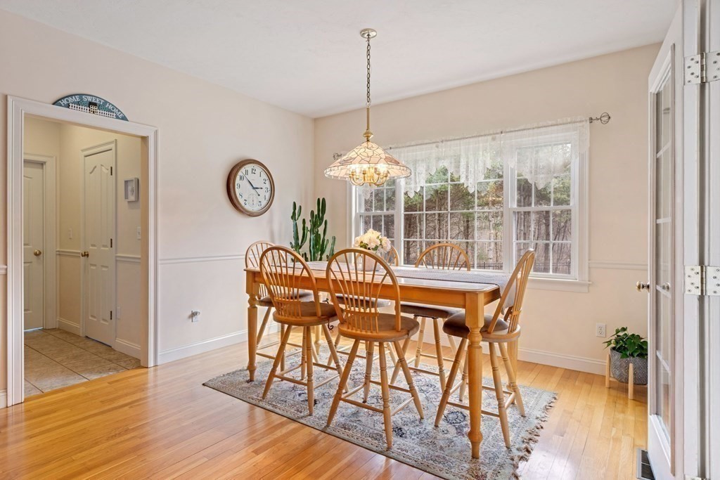 5 Rolling Meadow Drive Millis, MA 02054 - Photo 16 of 42 a view of a dining room with furniture window and wooden floor