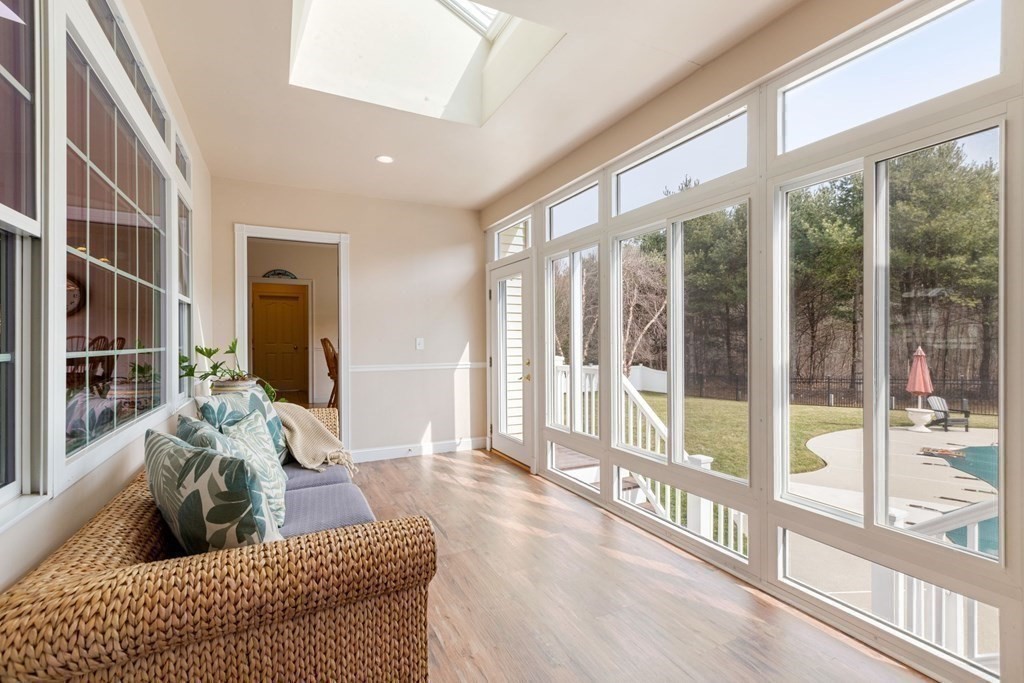 5 Rolling Meadow Drive Millis, MA 02054 - Photo 20 of 42 a living room with furniture large windows and wooden floor
