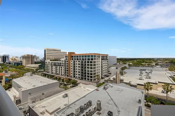 a view of street with sitting area