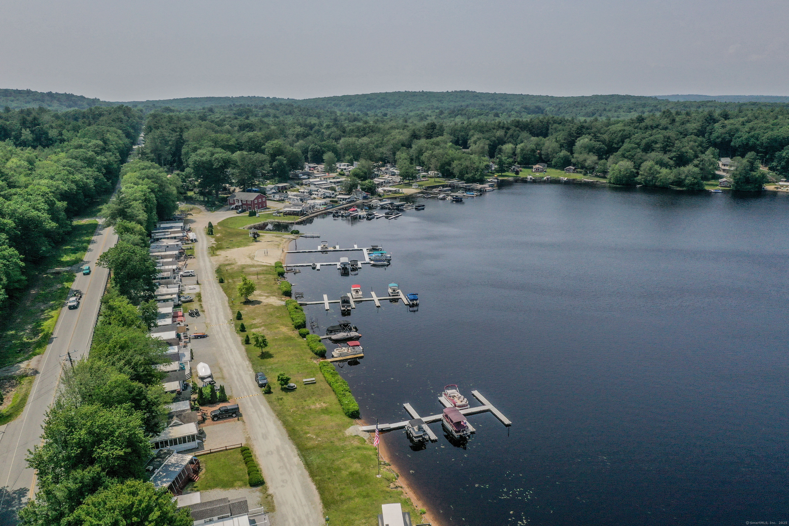 262 Shetucket Turnpike, Unit 2 Griswold, CT 06351 - Photo 18 of 26 an aerial view of a house with a yard