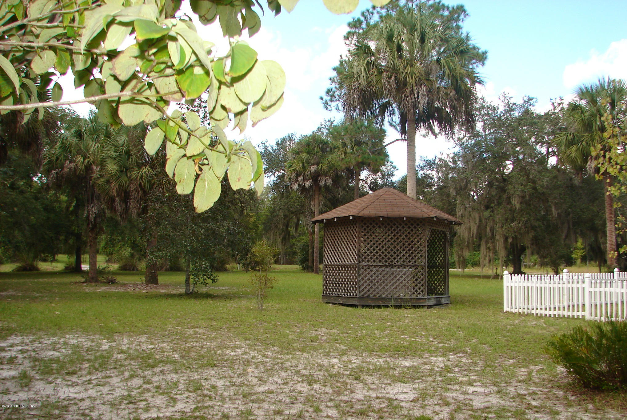 front yard with gazebo