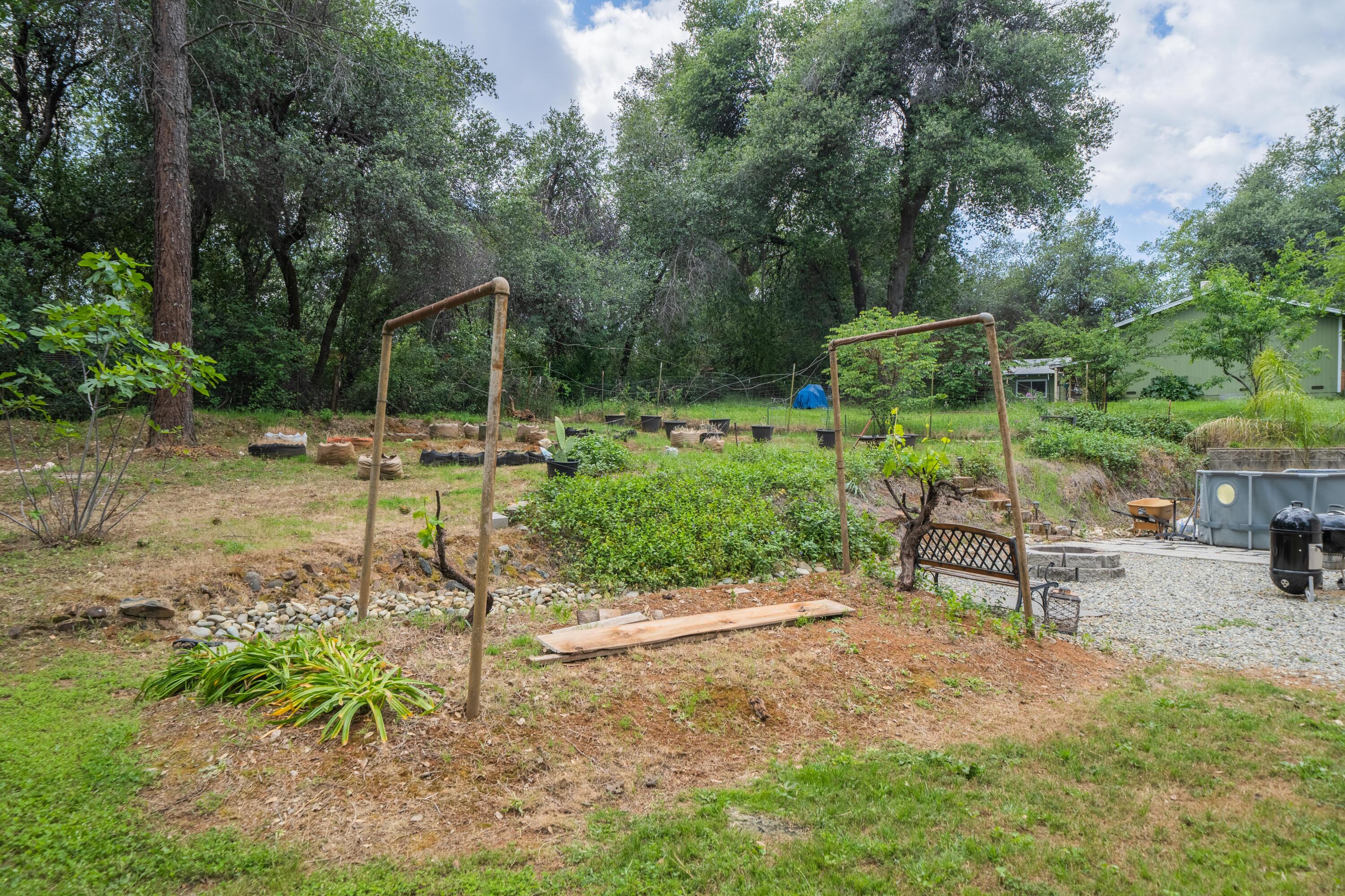 3113 Quartz Hill Road Redding, CA 96003 - Photo 23 of 36 a view of a bench in a garden