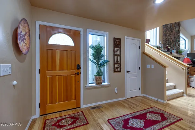a view of front door door of house