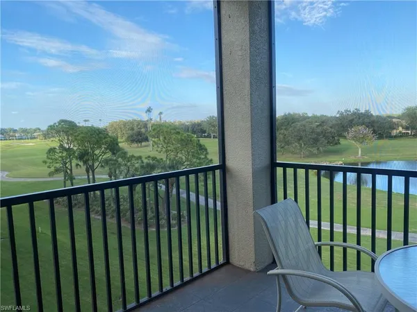 a view of a chair in a balcony