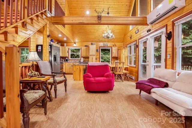 a room with furniture