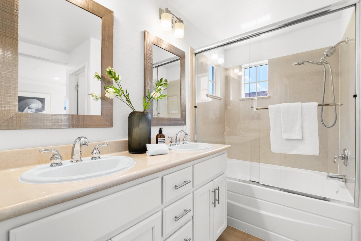 4337 Watson Circle Santa Clara, CA 95054 - Photo 33 of 55 a bathroom with a granite countertop sink mirror and a