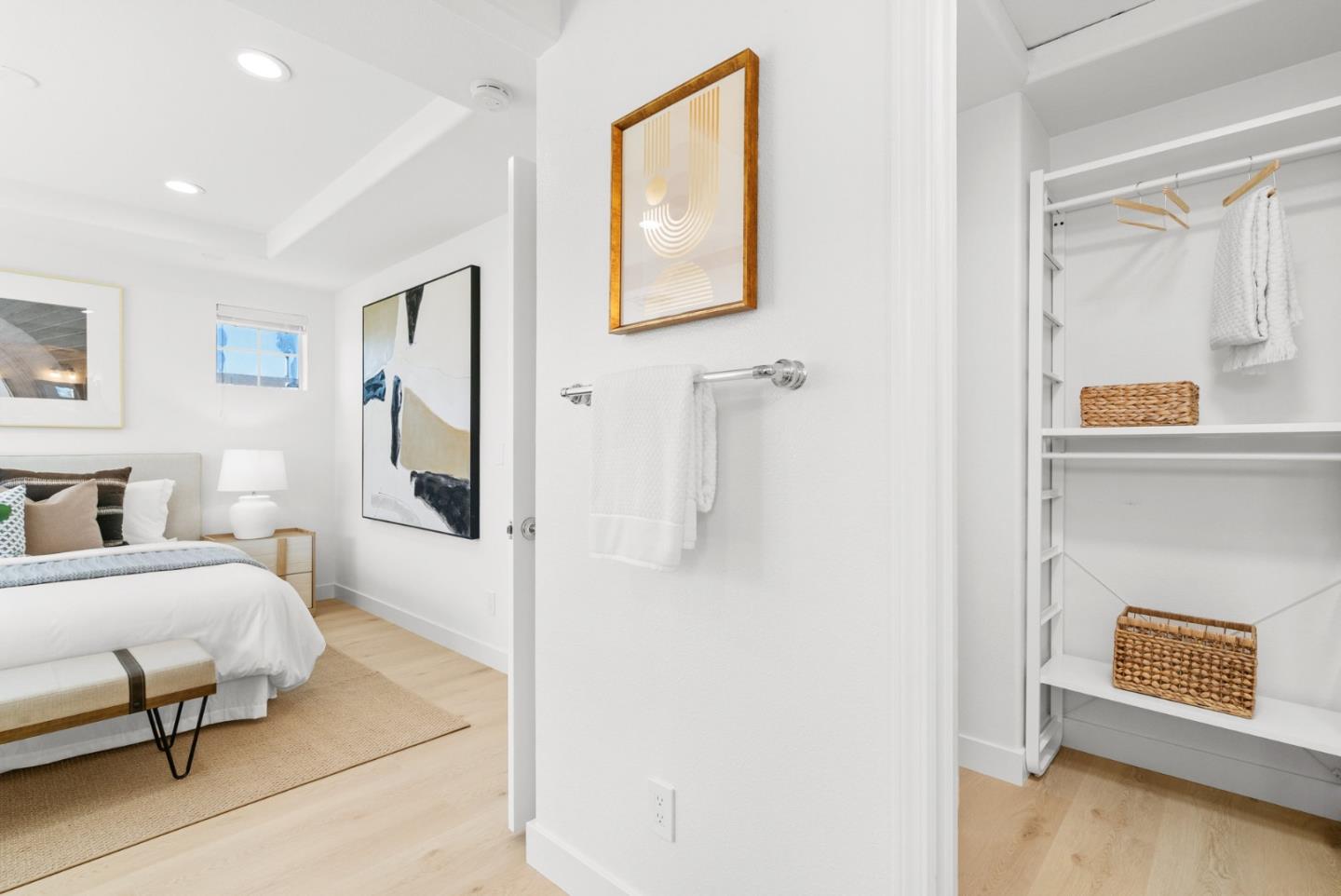 4337 Watson Circle Santa Clara, CA 95054 - Photo 35 of 55 a bedroom with a bed and a painting on the wall