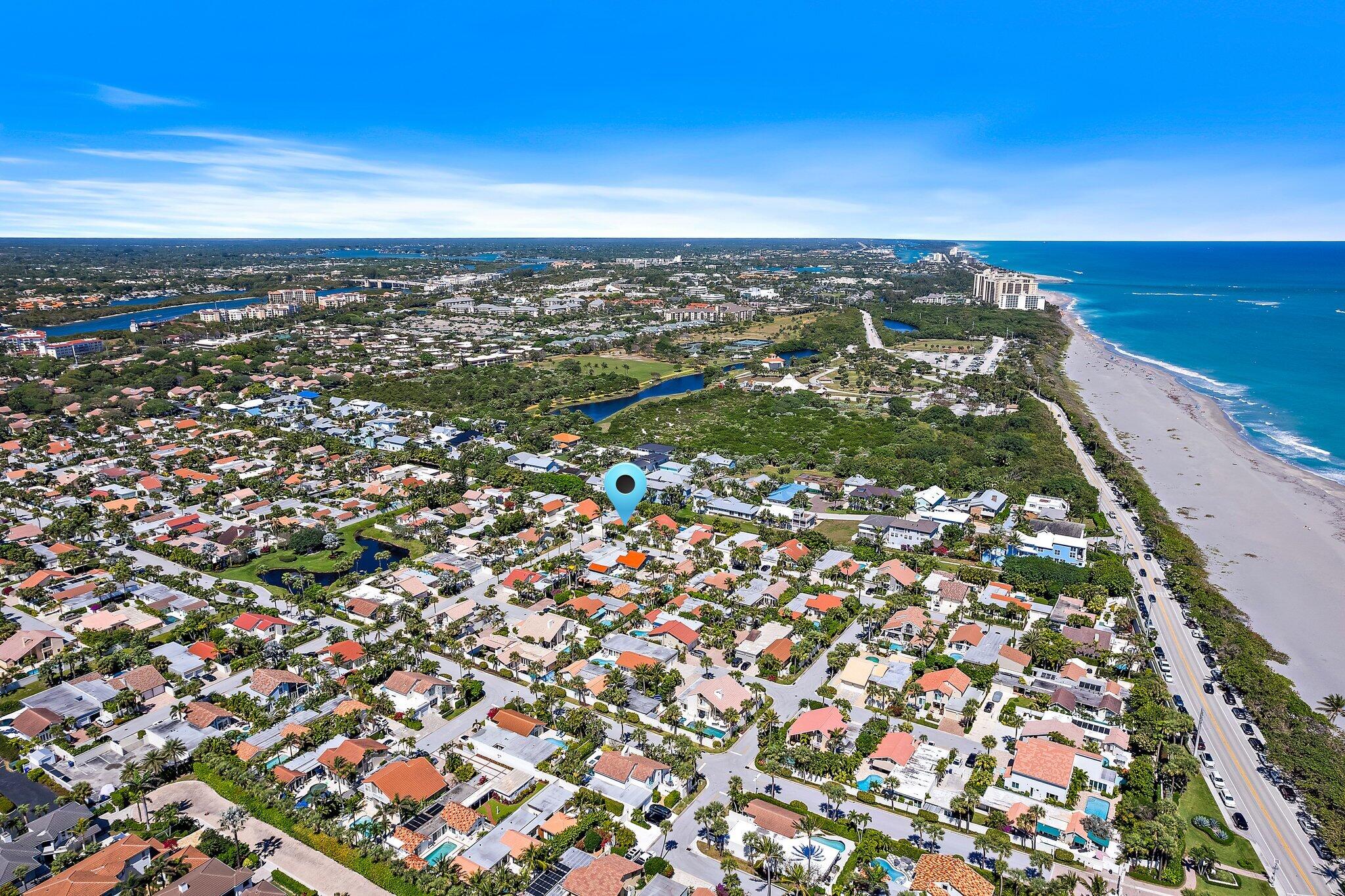 131 Bonefish Circle Jupiter, FL 33477 - Photo 45 of 48 an aerial view of residential building with an outdoor space