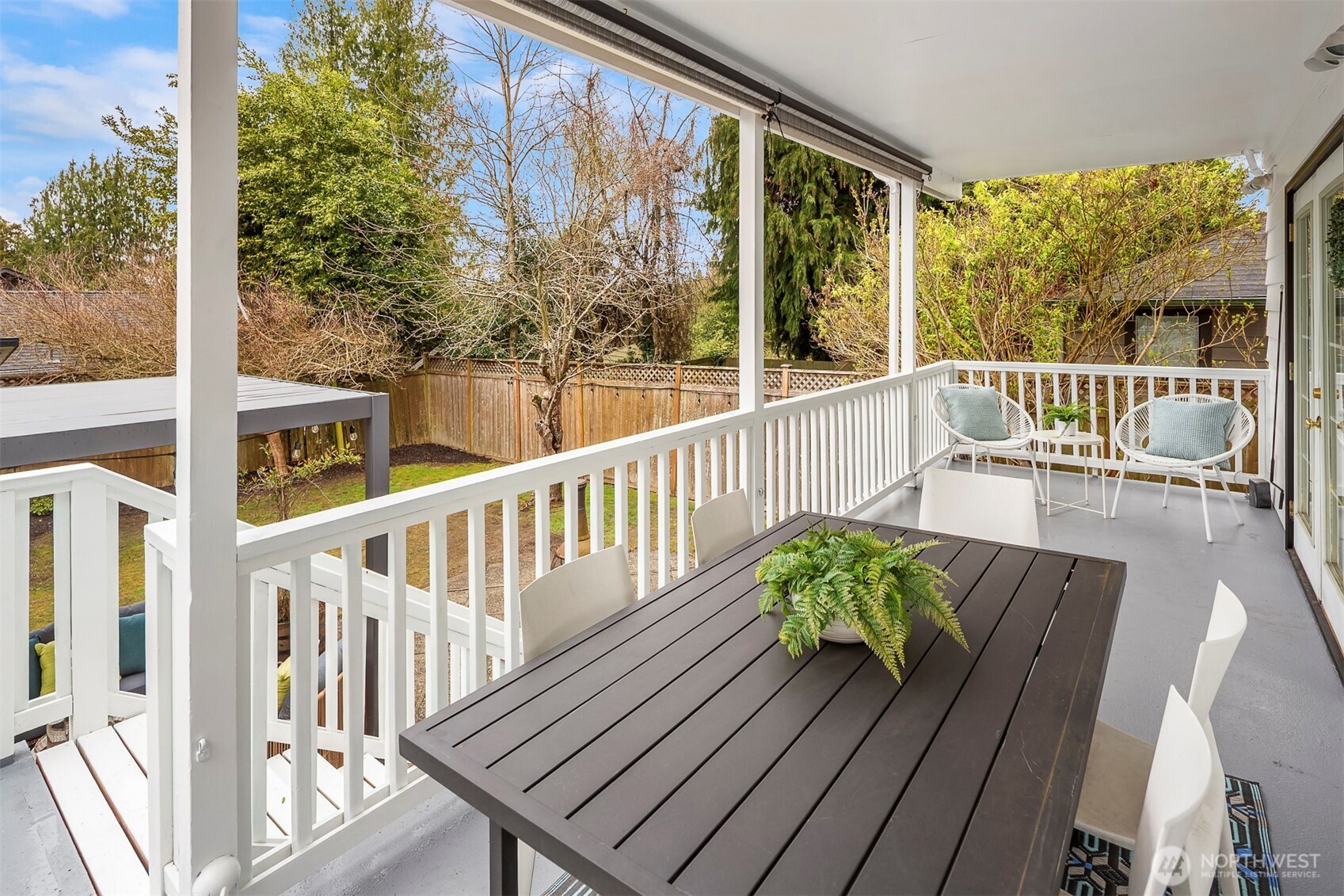 6939 Fauntleroy Way Southwest Seattle, WA 98136 - Photo 15 of 35 a view of balcony with wooden floor