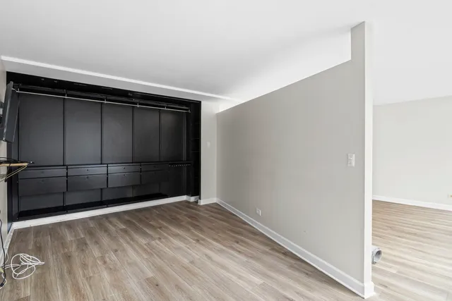 a view of wooden door