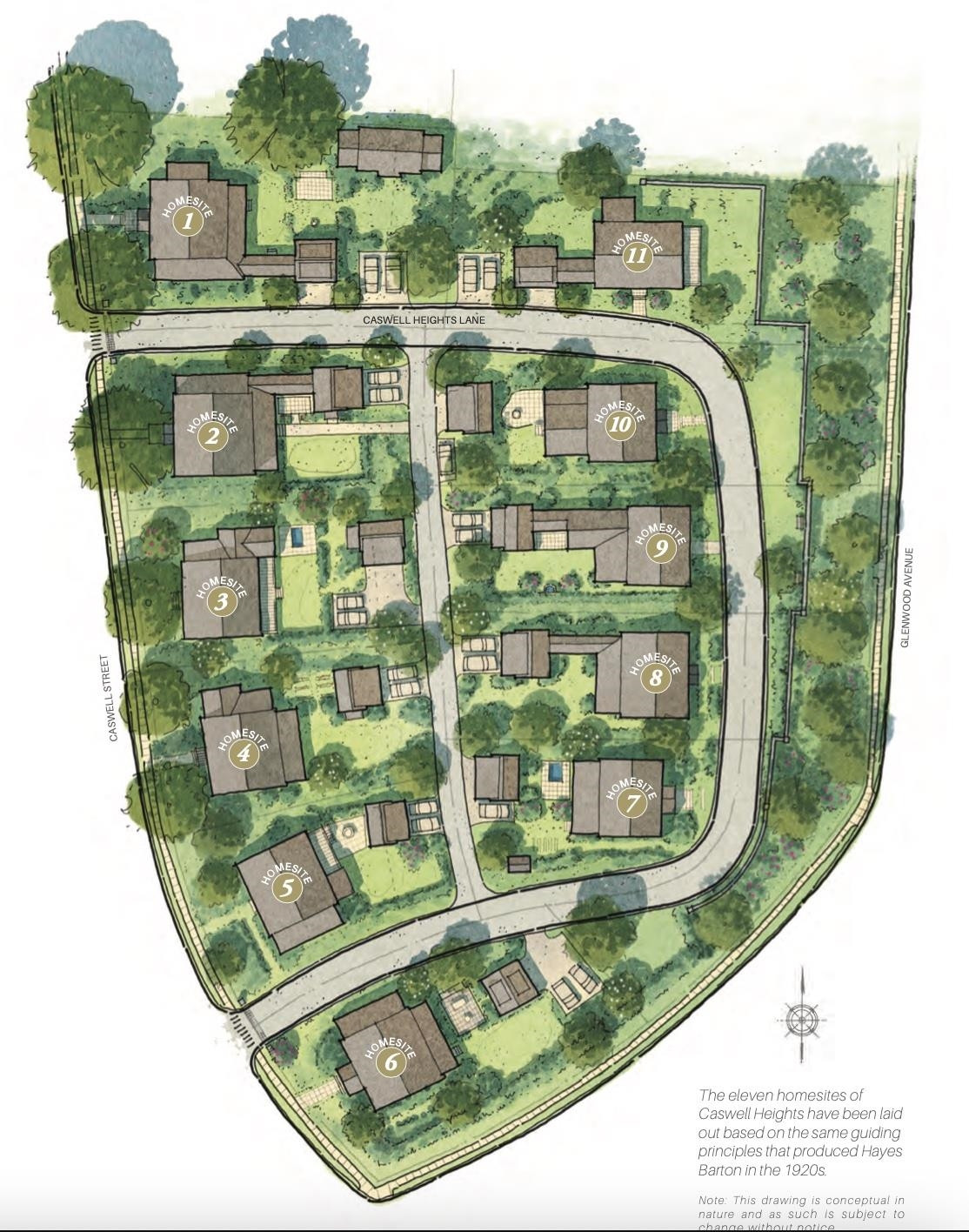 709 Caswell Heights Lane Raleigh, NC 27608 - Photo 3 of 9 an aerial view of a residential apartment building with a garden space