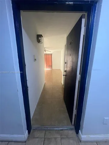 an empty room with closet