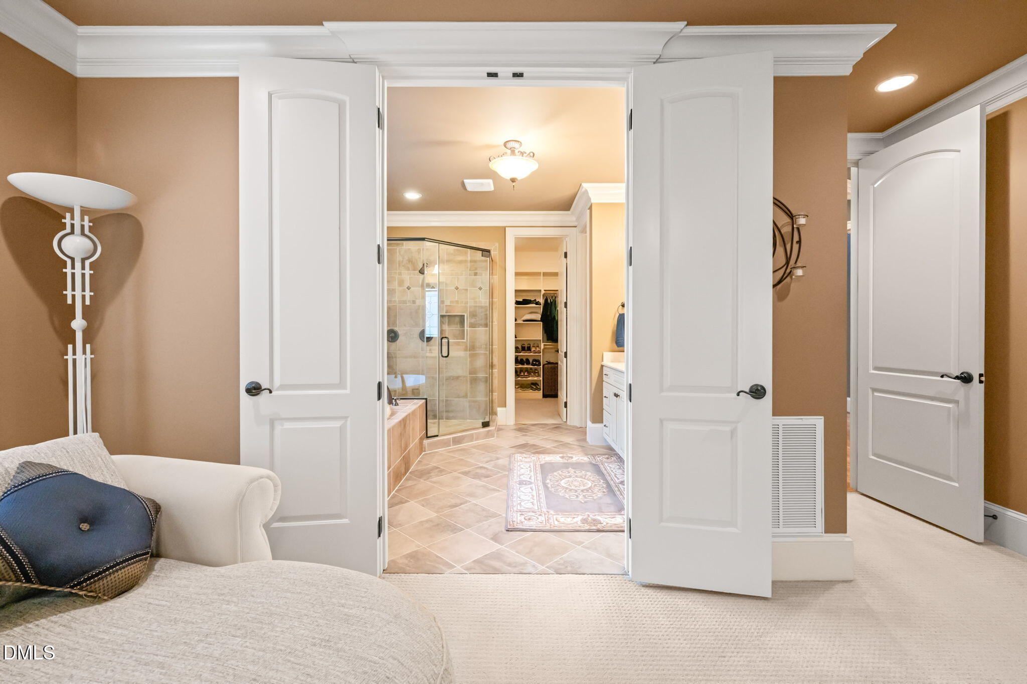 12313 The Gates Drive Raleigh, NC 27614 - Photo 30 of 78 a spacious bathroom with a tub and shower