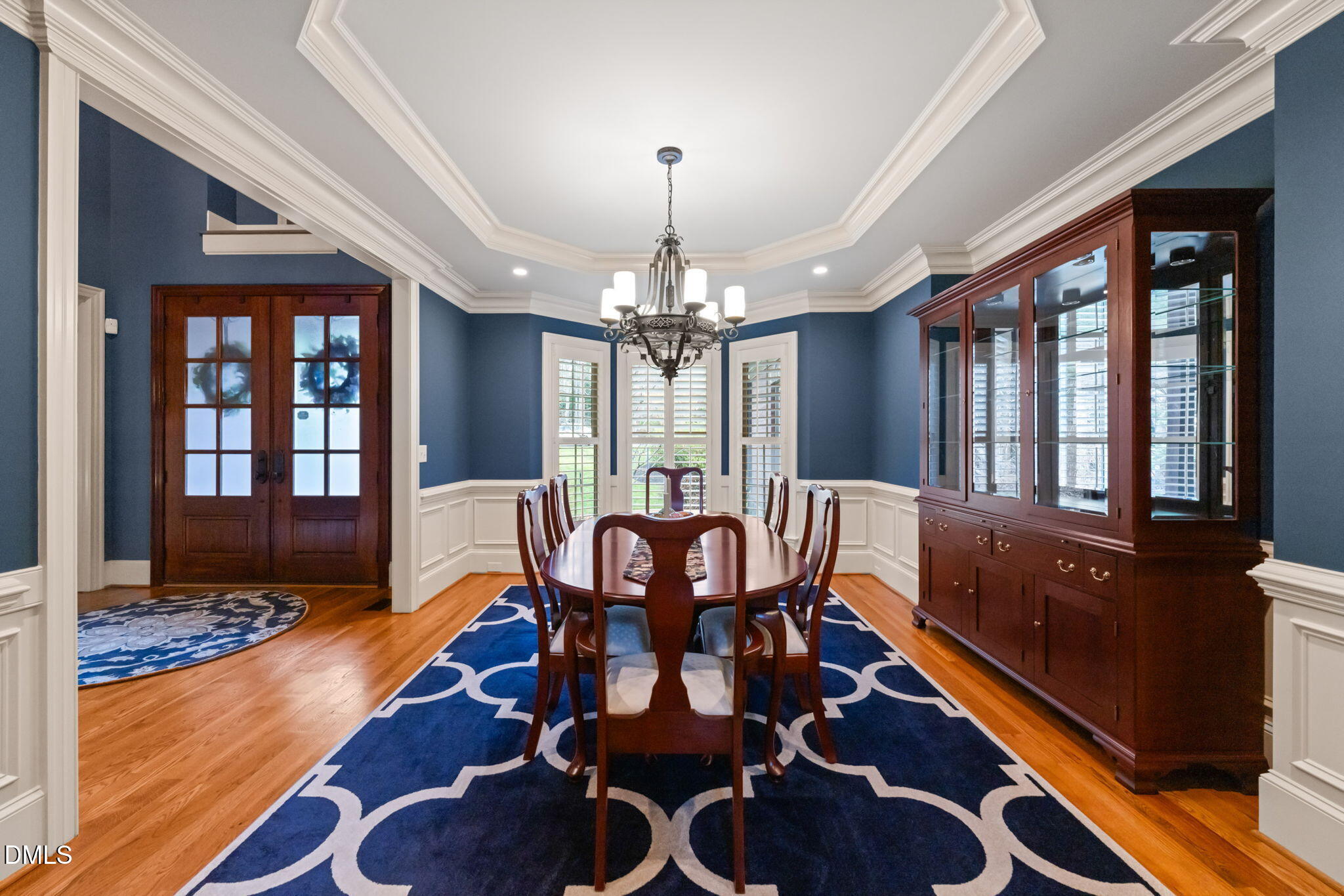12313 The Gates Drive Raleigh, NC 27614 - Photo 73 of 78 a view of a dining room with furniture window and wooden floor