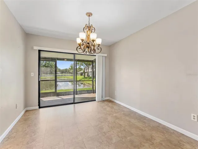 en view of an empty room with a window