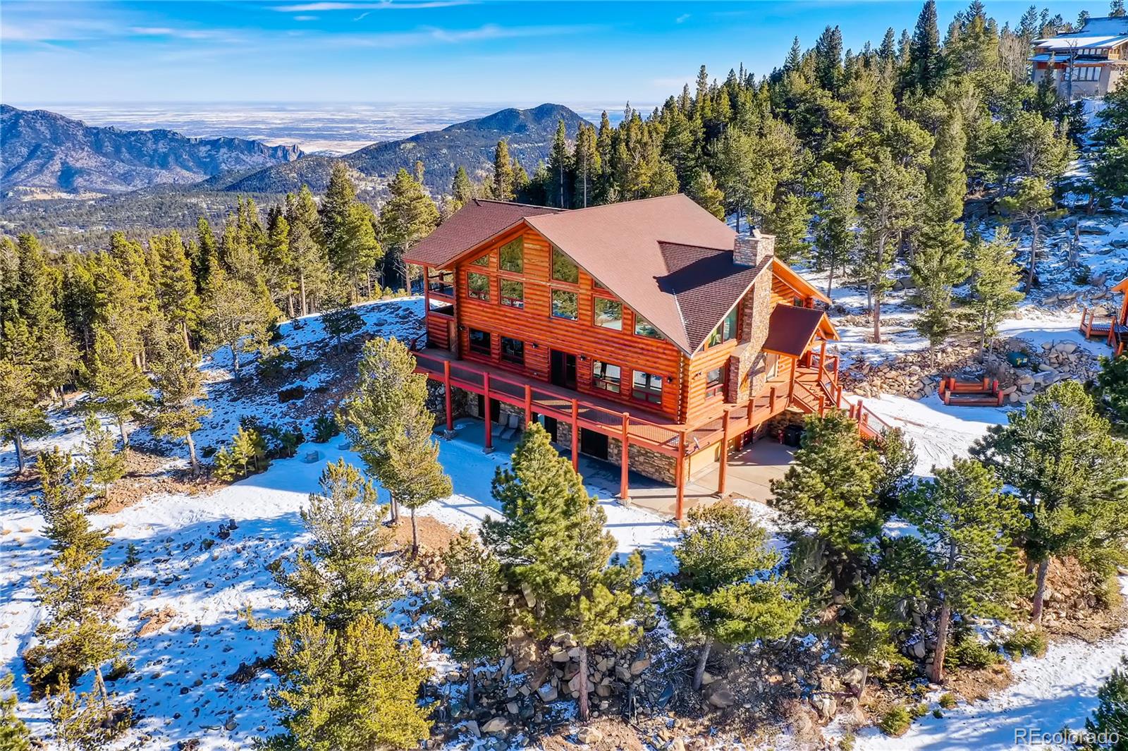 11200 Shimley Road Golden, CO 80403 - Photo 37 of 40 an aerial view of multiple houses with a yard