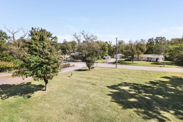 a view of a lake with houses