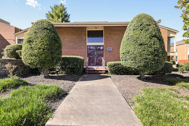 a front view of a house