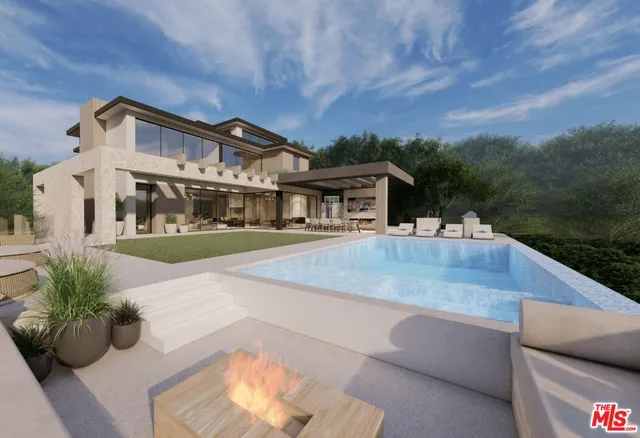 front view of a building with a lots of windows and white walls