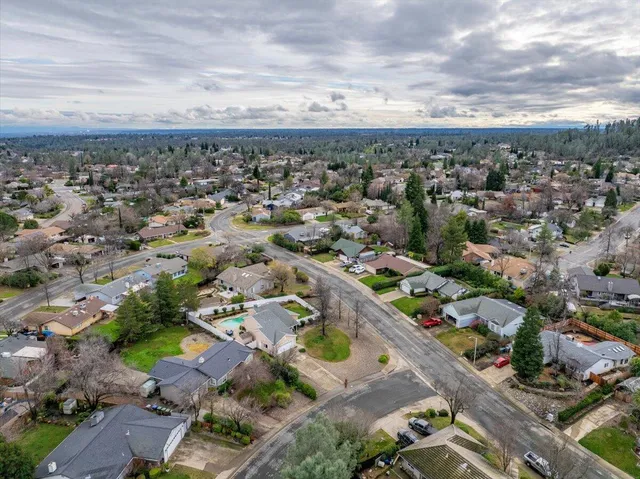 an aerial view of multiple house