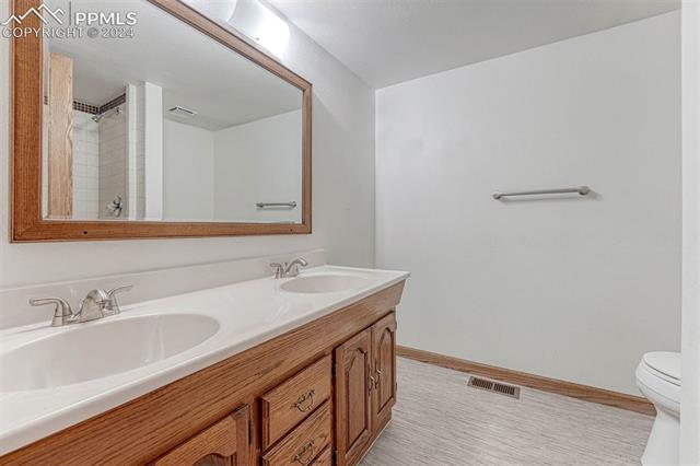 14645 Sterling Road Colorado Springs, CO 80921 - Photo 38 of 49 Basement bathroom with double vanity
