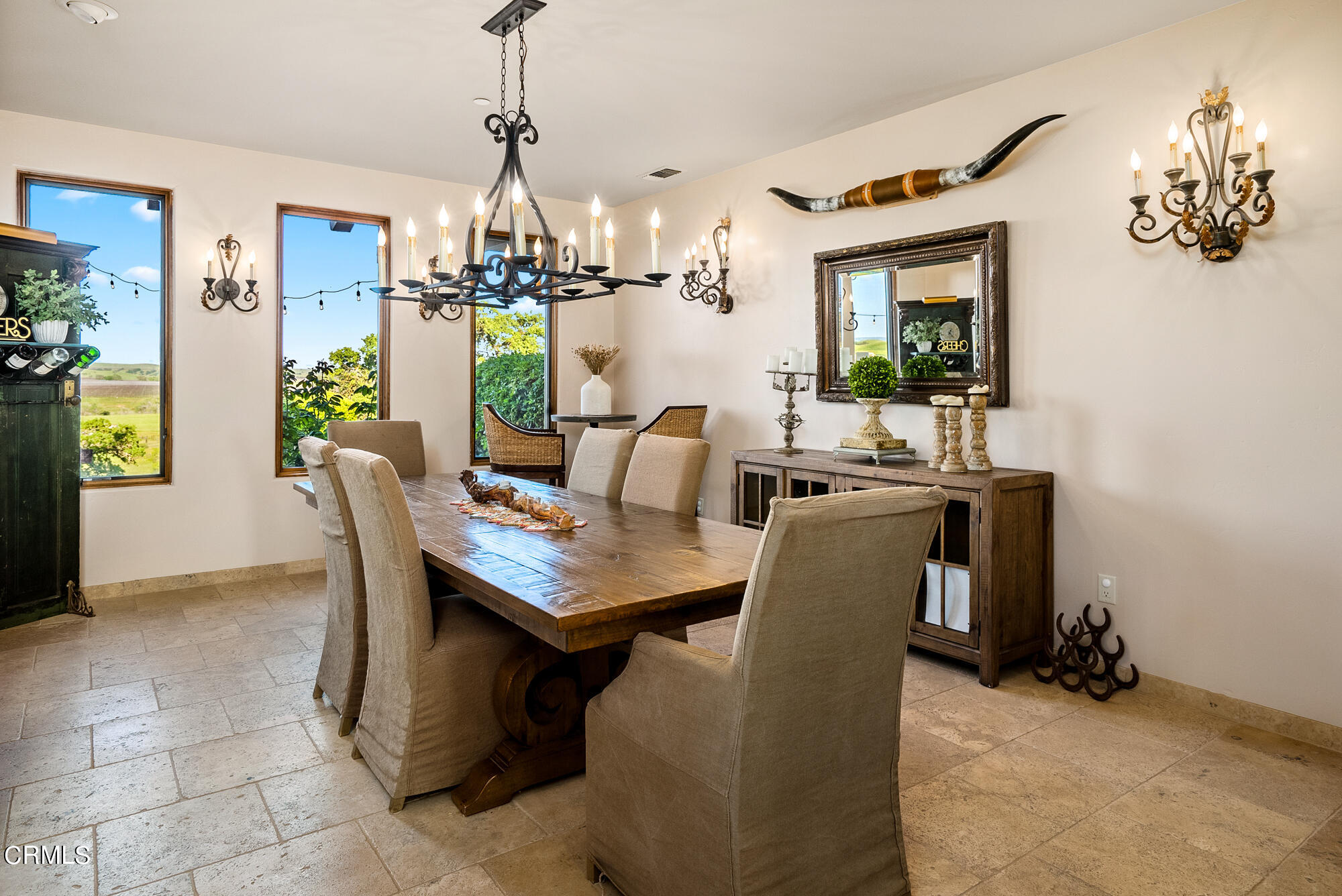 6060 Jardine Road Paso Robles, CA 93446 - Photo 18 of 74 a dining room with furniture a chandelier and window