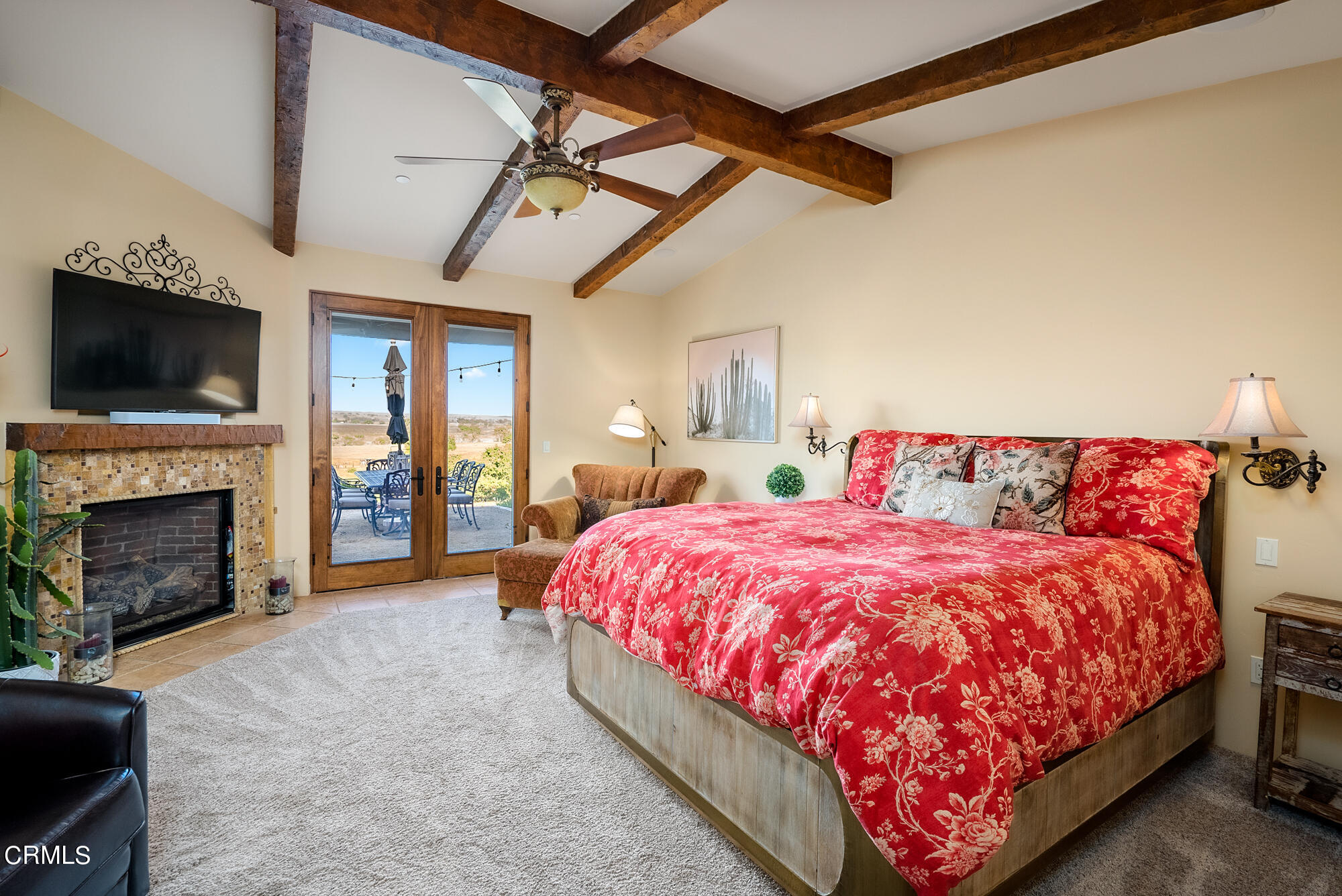 6060 Jardine Road Paso Robles, CA 93446 - Photo 21 of 74 a bed room with a bed and a fireplace