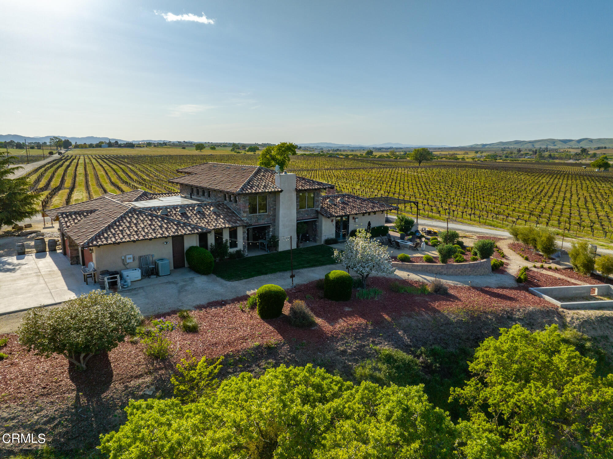 6060 Jardine Road Paso Robles, CA 93446 - Photo 44 of 74 an aerial view of a house with a garden and lake view