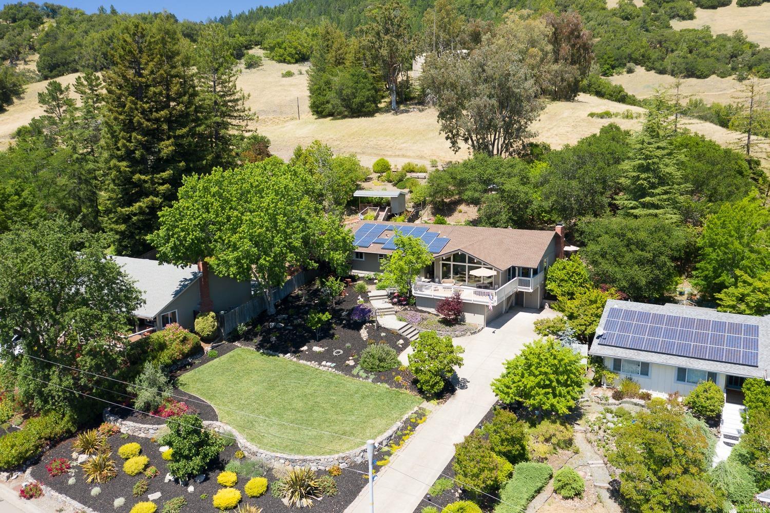 5629 Yerba Buena Road Santa Rosa, CA 95409 - Photo 1 of 1 an aerial view of a house with yard swimming pool and outdoor seating