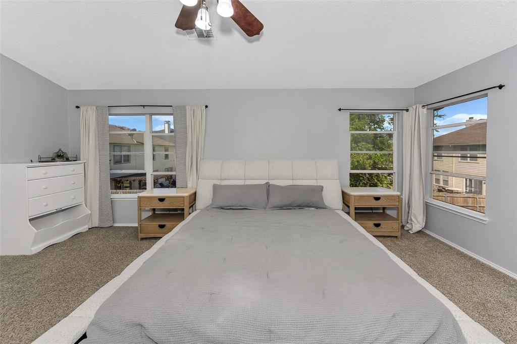 13637 Cherokee Ranch Road Fort Worth, TX 76262 - Photo 18 of 37 Primary bedroom, king-size bed for reference, view 3