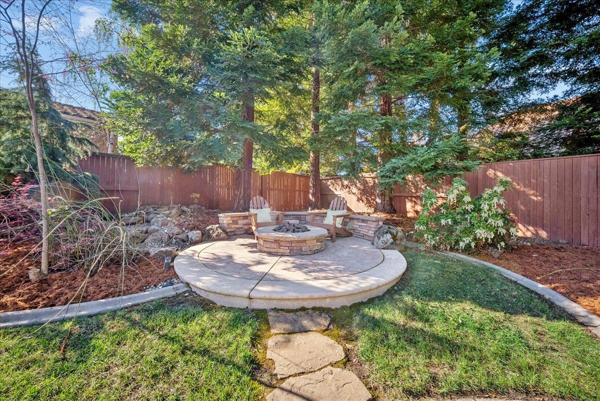 9133 Cedar Ridge Drive Granite Bay, CA 95746 - Photo 42 of 55 Built-in Fire Pit with gas starter