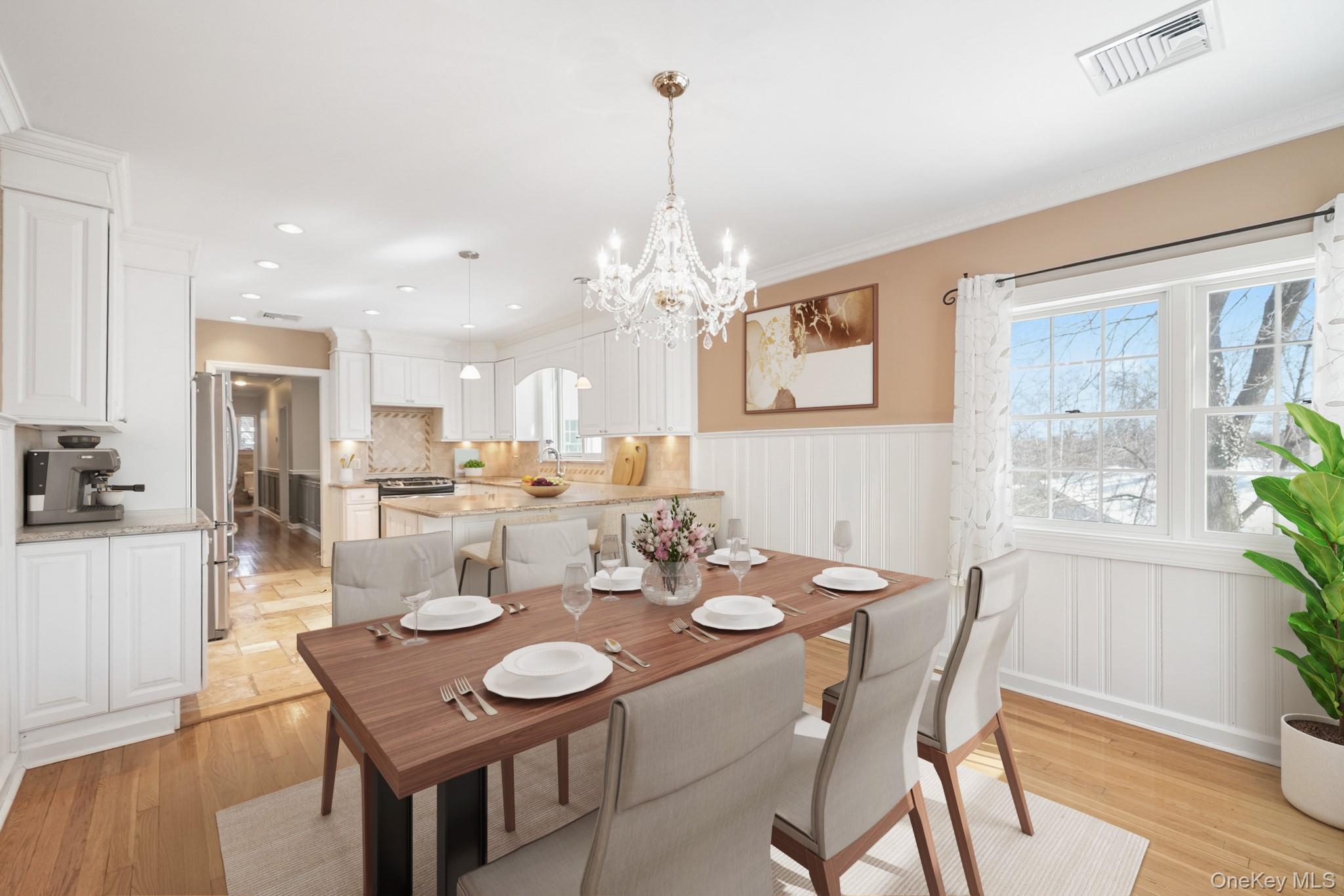 100 Yale Road Hartsdale, NY 10530 - Photo 12 of 42 a view of a dining room with furniture window and wooden floor
