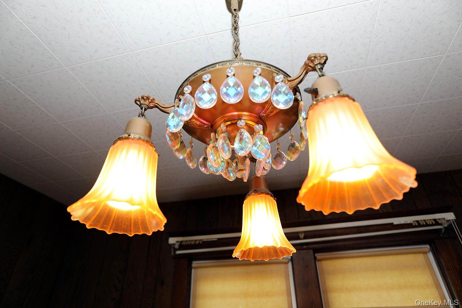 1779 Shandelee Road Livingston Manor, NY 12758 - Photo 13 of 31 Unique, original 1920s deco chandelier. Carnival glass. Incredible!