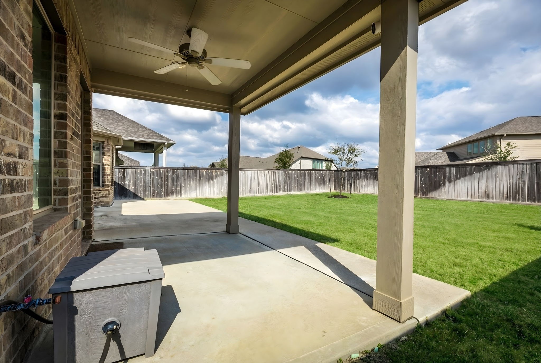 14914 Big Bend Ranch Drive Cypress, TX 77433 - Photo 41 of 49 a view of a porch with a backyard