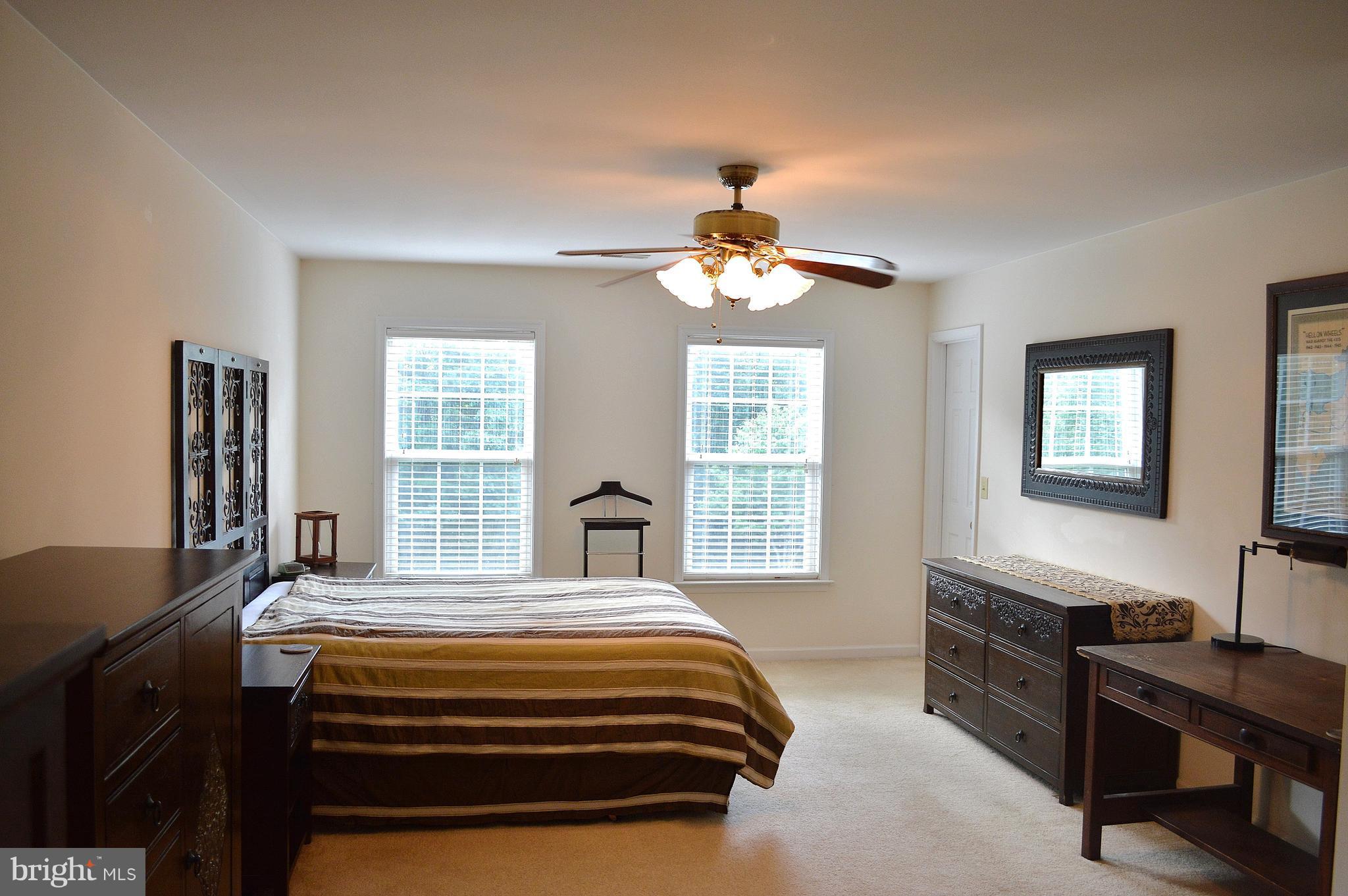9015 Old Stillhouse Road Rixeyville, VA 22737 - Photo 8 of 21 a spacious bedroom with a bed and a chandelier