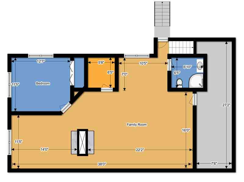3906 Mud Lick Road Southwest Roanoke, VA 24018 - Photo 40 of 40 Basement-Floor-Plan