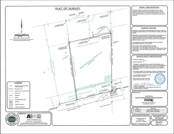 $97,500 | Lot 1 Center Street, Batavia, IL 60510