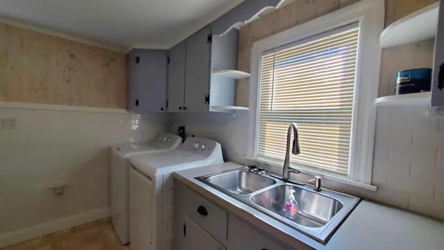 a room with storage and utility