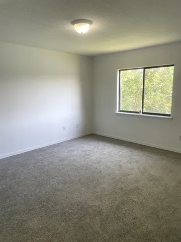 an empty room with a window