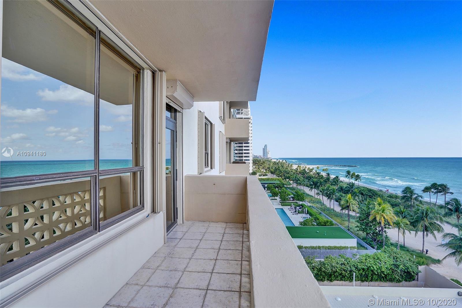 10185 Collins Avenue, Unit 818 Bal Harbour, FL 33154 - Photo 29 of 41 a view of a balcony with wooden floor