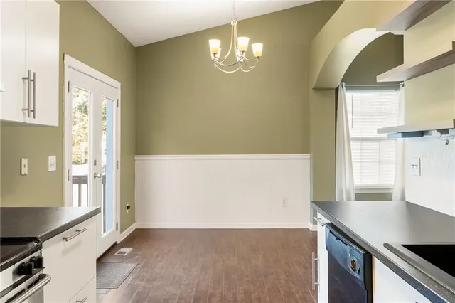 a view of kitchen and window
