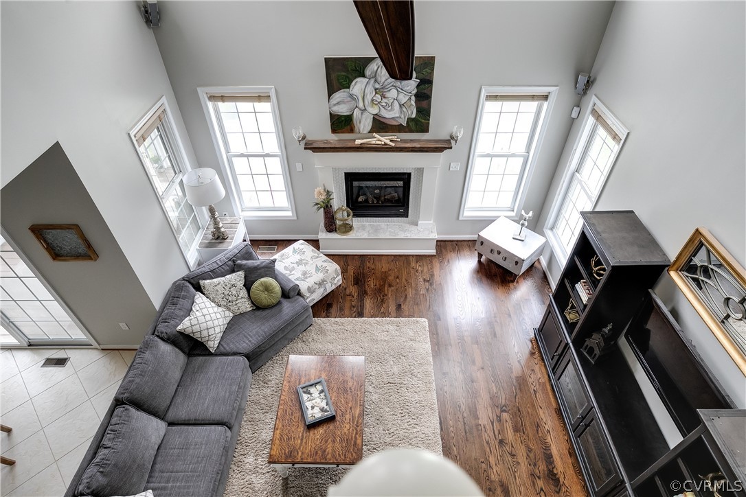 9110 Beaver Bridge Road Moseley, VA 23120 - Photo 18 of 47 View of the family room from the upper level.